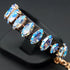 Aproce "Ornella (Light Sapphire Shimmer)" ar Swarovski™ kristāliem